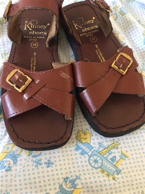 Vintage Kinney Shoes Brown Leather Sandals Sz 9 | Etsy