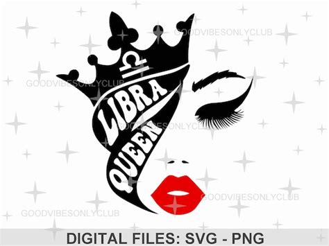 Libra Queen SVG PNG Zodiac Star Sign Birthday Queen Cut - Etsy