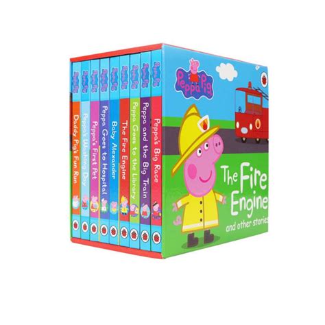 🇸🇬Ready stock! Peppa Pig The Fire Engine and Other Stories 9 Books Box ...