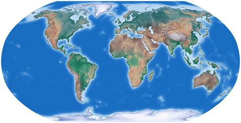 Large detailed relief map of the World | World | Mapsland | Maps of the World