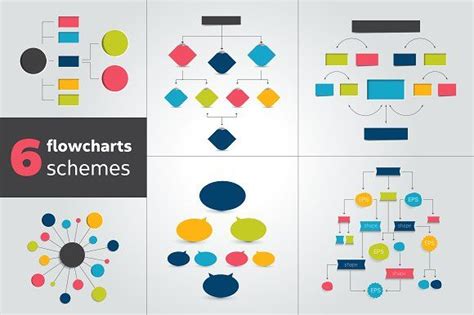 Flowchart schemes for infographics. | Flow chart, Schemes, Infographic