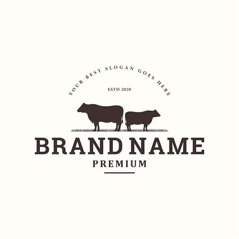 Premium Vector | Vintage livestock logo design