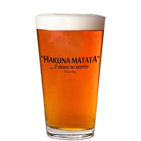 Buy Clear Drinking Glasses-All Purpose Drinking Tumblers-Hakuna Matata Lion King (2) - Glasses ...