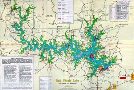 Map of Bull Shoals Lake Arkansas | Shoal lake, Lake map, Fishing maps