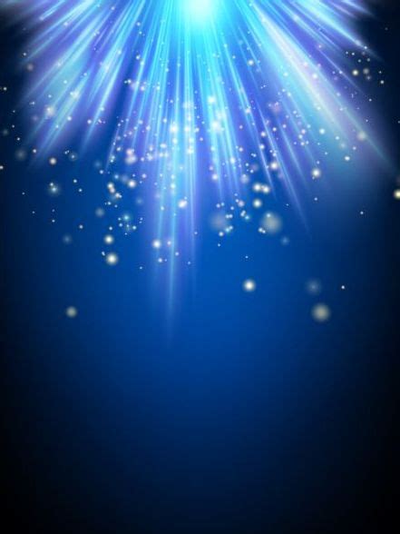 Blue light rays illustration vector 02 free download