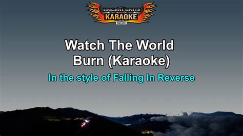 Falling In Reverse - Watch the World Burn (Karaoke) - YouTube