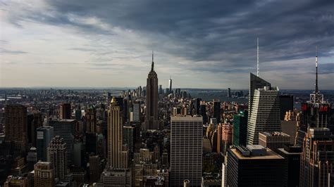 Wallpaper skyscrapers usa aerial view buildings architecture new york ...