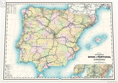 Railway Map of Spain & Portugal (updated) on Behance