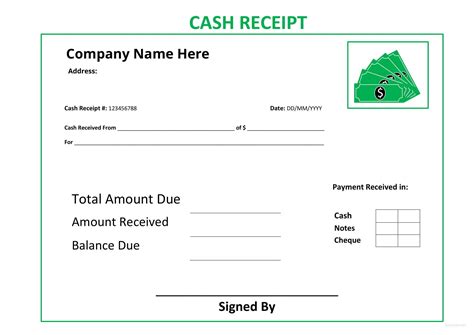 Cash Receipt Template in Microsoft Word | Template.net