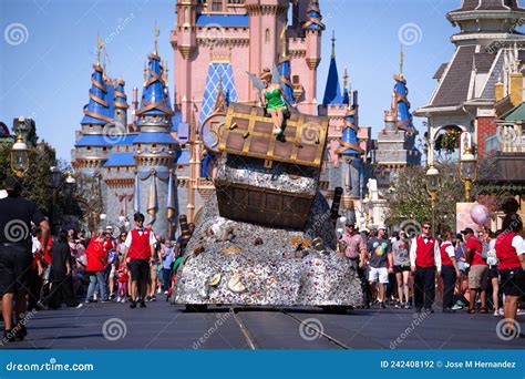 Tinkerbell In The Parade At Walt Disney World. Editorial Image ...