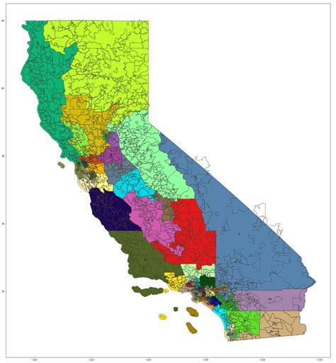 The 53 California congressional districts (the classes) and the 1700 ...