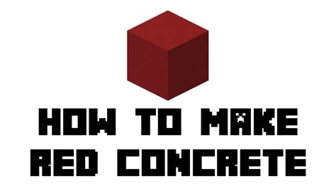 Minecraft Survival: How to Make Red Concrete - YouTube