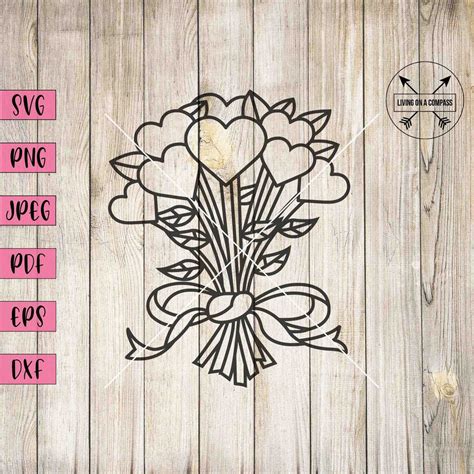 Bouquet Svg, Heart Bouquet, Flower Bouquet Clip Art, Happy Valentines Day Clipart, Happy ...