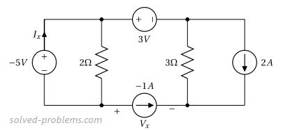 Superposition Problem with Four Voltage and Current Sources – Solved ...