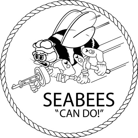 ArtStation - US Navy Seabees Insignia, Seabee Can Do vector svg jpg png dxf eps file for laser ...