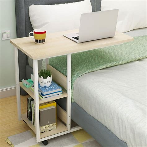 Overbed Table with Wheels, S-morebuy Hospital Bed Table, Over Bedside ...