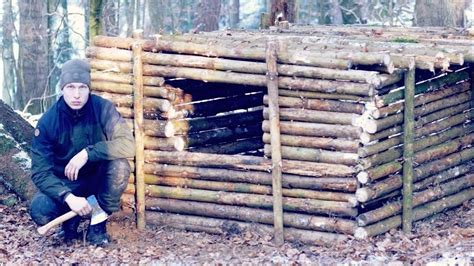 Building A Winter Bushcraft Shelter [Full Build] - YouTube