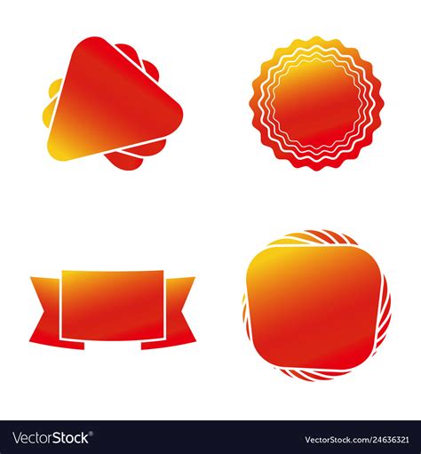 Colorful shapes banner icon set eps10 Royalty Free Vector