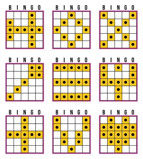 Bingo Patterns Printable