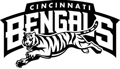 Logo Black And White Cincinnati Bengals PNG Transparent Background ...