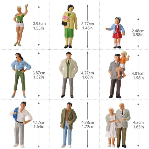 30pcs O Gauge People 1:43 Scale Painted Standing Figure Different Poses P4310 | eBay