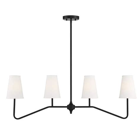 Savoy House 4-Light Matte Black Linear Chandelier M10078MBK - The Home ...