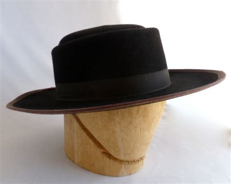 Amish Man's Winter Hat Authentic hat Black by BitsAndPiecesEtc