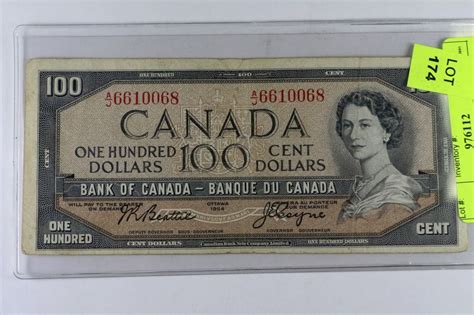 1954 CANADIAN $100 DOLLAR BILL