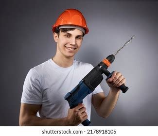 Young Construction Worker Hard Hat White Stock Photo 2238580347 ...