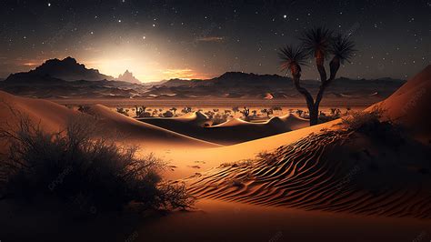 Desert Night Landscape Background, Landscape, Natural, Night Background Image And Wallpaper for ...