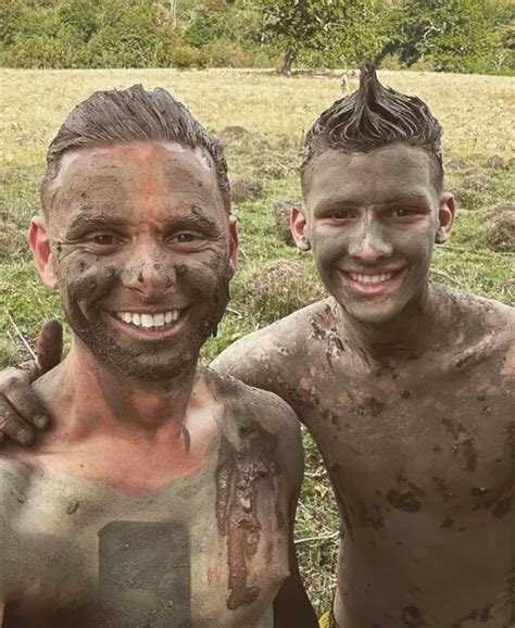 Jeff Brazier and son Freddie indulge in mud bath after Bobby's NTAs win ...