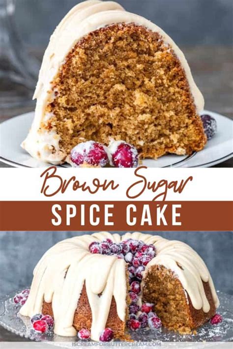 Brown Sugar Spice Cake with Caramel Cream Cheese Glaze - I Scream for ...