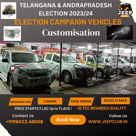 Enhancing Telangana Election Campaigns with Jeepclinic's Vehicle ...