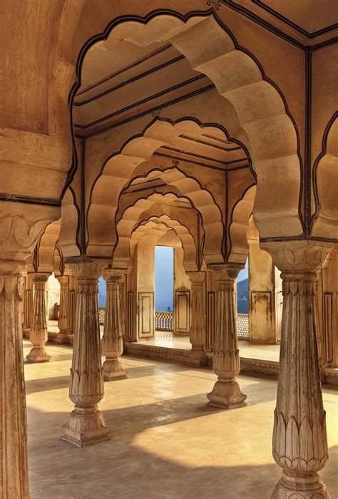 Columned hall of Amber fort, Jaipur, India | India architecture, Incredible india posters ...