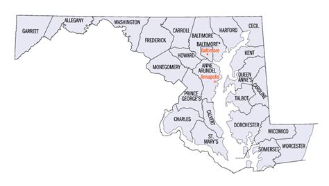 Maryland County Map