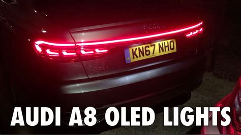 New Audi A8 LWB Rear Light OLED Animation Sequence - Is it too much ...