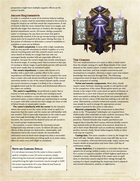 dm dev's homebrews — Resource: Curses, Revised: Part One Ever felt the...