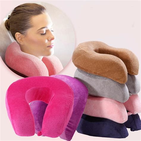 U-Shape Travel Pillow for Airplane Memory Neck Pillow Travel ...