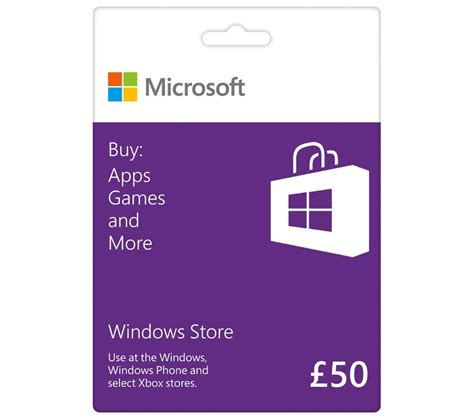 Buy MICROSOFT Windows Store Gift Card - £50 | Free Delivery | Currys