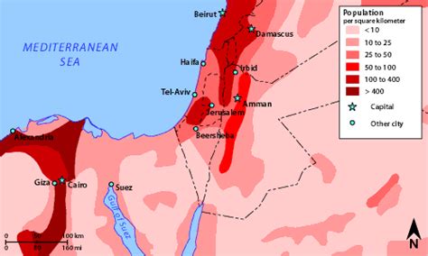 Population Density Map Of Israel – The World Map