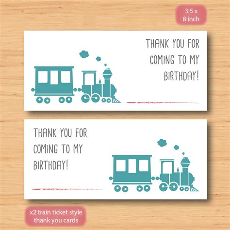 Train ticket birthday invitation-SELF EDITABLE PDF 5 x 7 inch | Etsy