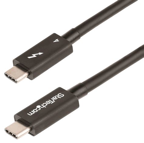 Thunderbolt 4 (USB-C) 40Gbps Male to Male Lead, 1m Black - Startech | CPC