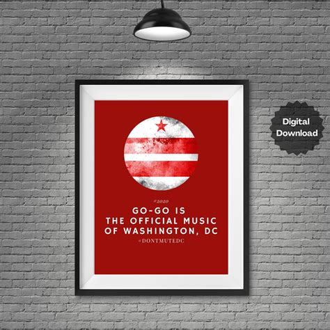 Washington DC Flag DC Flag Digital Print Washington DC Home - Etsy