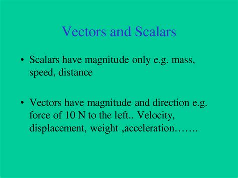 Difference Between Vectors and Scalars