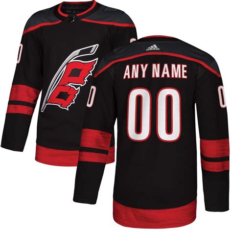 adidas Carolina Hurricanes Black Alternate Authentic Custom Jersey