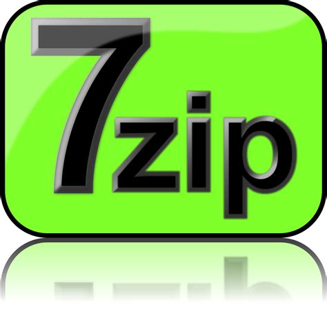 Clipart - 7zip Glossy Extrude Green