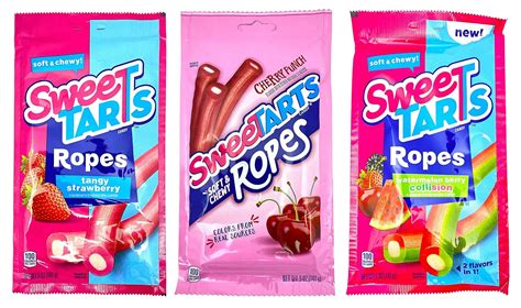 Amazon.com : Sweet Tarts Ropes Variety Pack of 3 – Tangy Strawberry, Cherry Punch, and ...