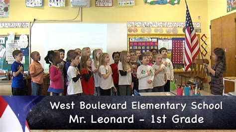 West Boulevard Elementary School – Mr. Leonard – 1st grade