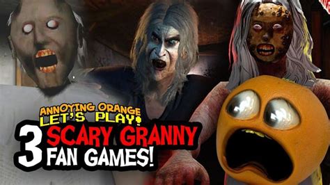 3 SCARY GRANNY Fan Games! [Annoying Orange Plays] #Shocktober | Annoying orange, Scary, Annoyed