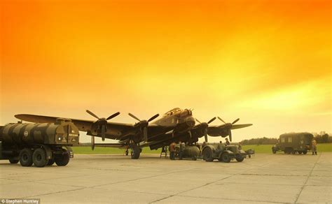 A modern day mission: Lancaster bomber crew prepares for action 70 years on in remarkable set of ...